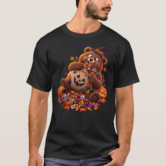 T-shirt Ours drôle d'Halloween (Devant)