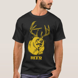 T-shirt Ours drôle plus cerf égale chasse au cerf de bière