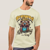 T-Shirt Ours en Buveur de Café Drôle (Devant)