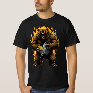 T-shirt Ours en colère Grattage Râpe à fromage Haïssable