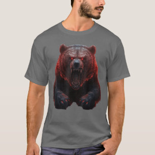 T-shirt Ours en colère Ours grizzly dangereux Ours d'horre