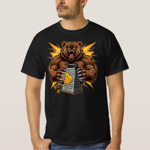T-shirt Ours en colère Râpe à fromage Haïneur de râpe