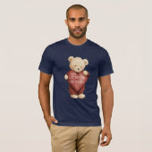 T-shirt Ours en peluche cœur rouge (Devant entier)
