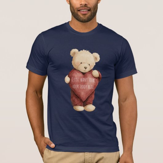 T-shirt Ours en peluche cœur rouge (Devant)
