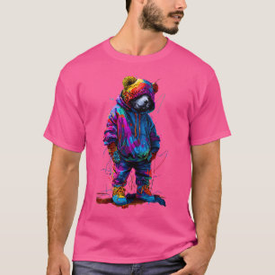 T-shirt Ours en peluche coloré Hommes Femmes Enfants Hip h