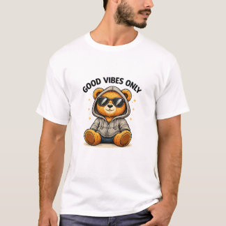 T-shirt Ours en peluche de style street art avec des bonne