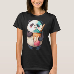 T-shirt Ours en peluche Kawaii Panda Slushie Froid Sucré A