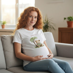T-shirt Ours en peluche Maman à venir lisant sous l'arbre