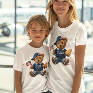 T-shirt Ours en peluche patriotique 250 ans de liberté
