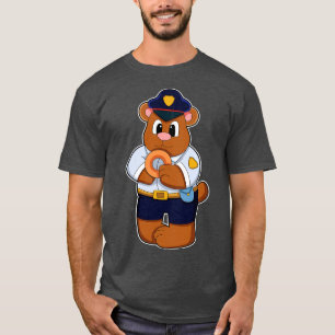 T-shirt Ours en tant qu'agent de police avec uniforme de p