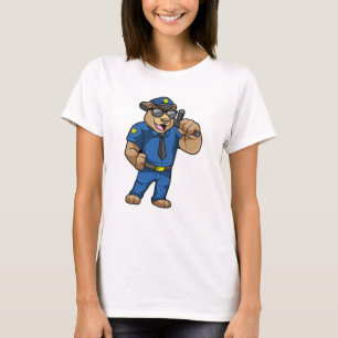 T-shirt Ours en tant qu'agent de police en uniforme de pol