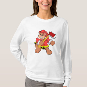 T-shirt Ours en tant que pompier avec Ax