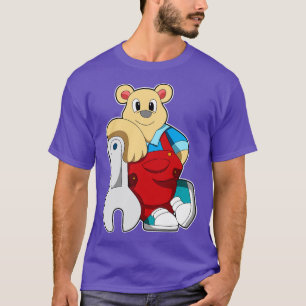 T-shirt Ours en tant qu'ingénieur mécanicien avec clé