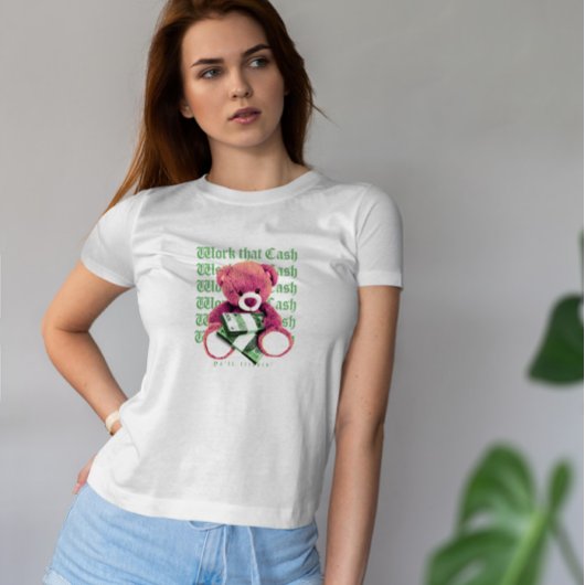 T-shirt Ours En Teddy Avec De L'Argent