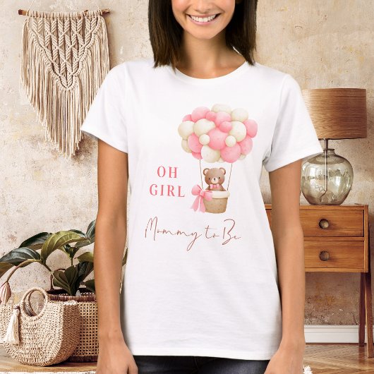 T-shirt Ours En Teddy Rose Oh Fille Balloon Maman Pour Êtr