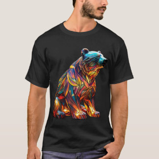 T-shirt Ours en verre tendu