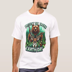 T-shirt Ours et cerfs en hauteur
