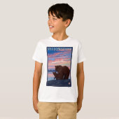T-shirt Ours et parc national de CUB - de Yellowstone (Devant entier)