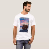 T-shirt Ours et parc national de CUB - de Yellowstone (Devant entier)