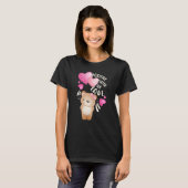 T-shirt Ours fille de la Saint-Valentin avec coeurs (Devant entier)