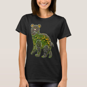 T-shirt Ours fleuri