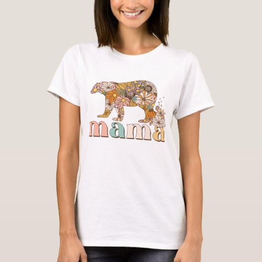 T-shirt Ours Floral Mama (Devant)