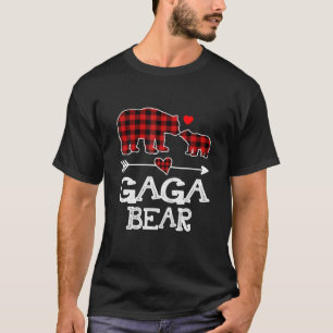 T-shirt Ours Gaga Ours Rouge Buffle Plaid Ours Gaga Pyjama