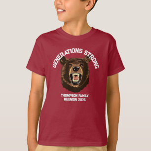T-shirt Ours « Générations Fortes » Réunion de famille per
