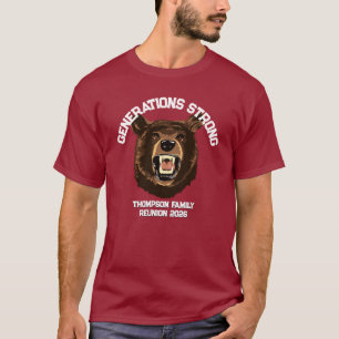 T-shirt Ours « Générations Fortes » Réunion de famille per