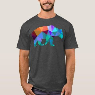 T-shirt Ours géométrique cool Faune Animaux de montagne