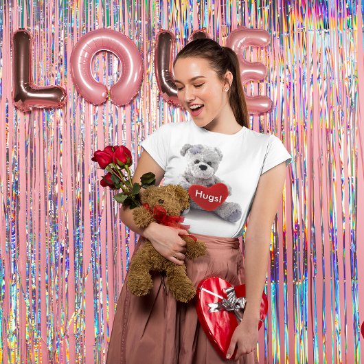 T-shirt Ours Gris Au Coeur