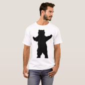 T-shirt ours gris de silhouette (Devant entier)