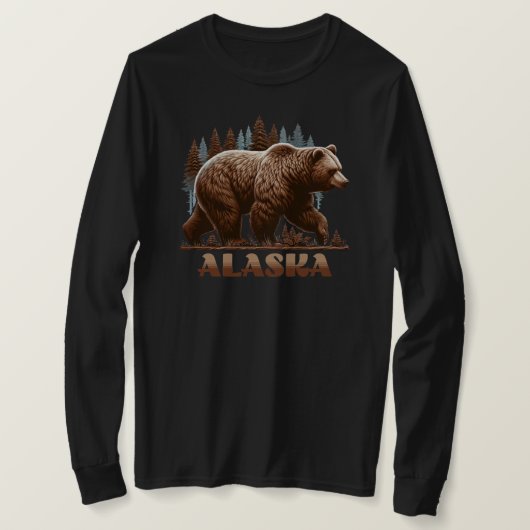 T-shirt Ours grizzli de l'Alaska (Design devant)