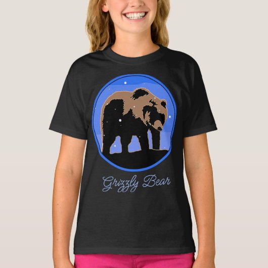 T-shirt Ours grizzli en hiver - Art original de la faune T (Devant)