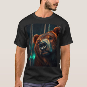 T-shirt Ours grizzli, oiseaux et Aurora