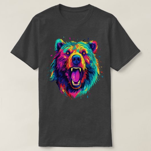 T-shirt Ours grizzli souriant (Design devant)