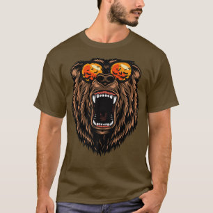 T-shirt Ours Grizzly Dans Les Lunettes De Soleil Costume D