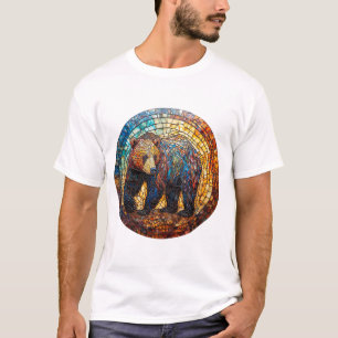 T-shirt Ours Grizzly dans un design artistique