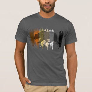 T-shirt Ours grunge cool ombre fierté gay ours