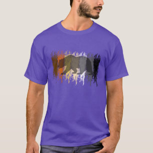 T-shirt Ours grunge cool ombre fierté gay ours