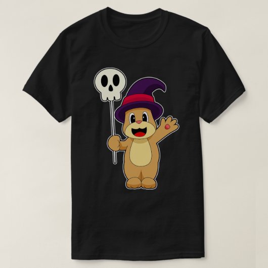 T-shirt Ours Halloween sorcier fantôme (Design devant)