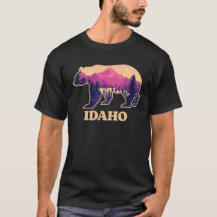 T-shirt Ours Idaho ID Montagnes Vintages Chasse Camping Do
