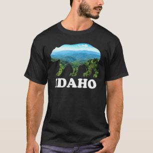 T-shirt Ours Idaho Montagnes Retro Vintages Chasse Camping