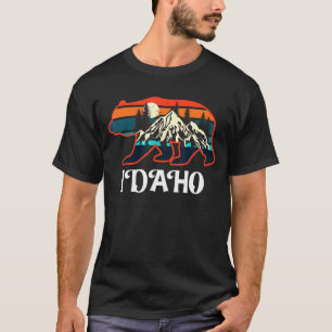 T-shirt Ours Idaho Vintage Retro Id Montagnes Camping Souv