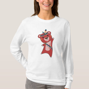 T-shirt Ours Indien Fashing Teddy Feather mignonne