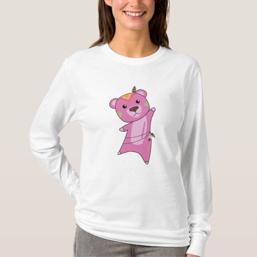 T-shirt Ours Indien Ours Fashing Teddy Feather (Devant)