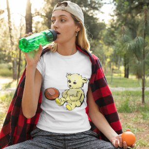 T-shirt Ours Jaune Teddy