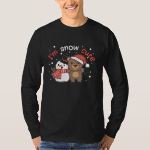 T-shirt Ours Je suis Snow mignonne Snowman Pun de neige