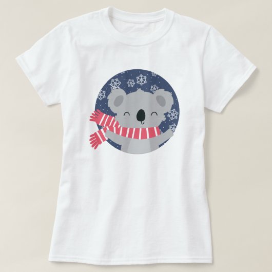 T-Shirt ours koala Noël d'hiver (Design devant)