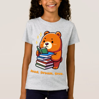 T-Shirt Ours lisant mignon avec des livres Kawaii